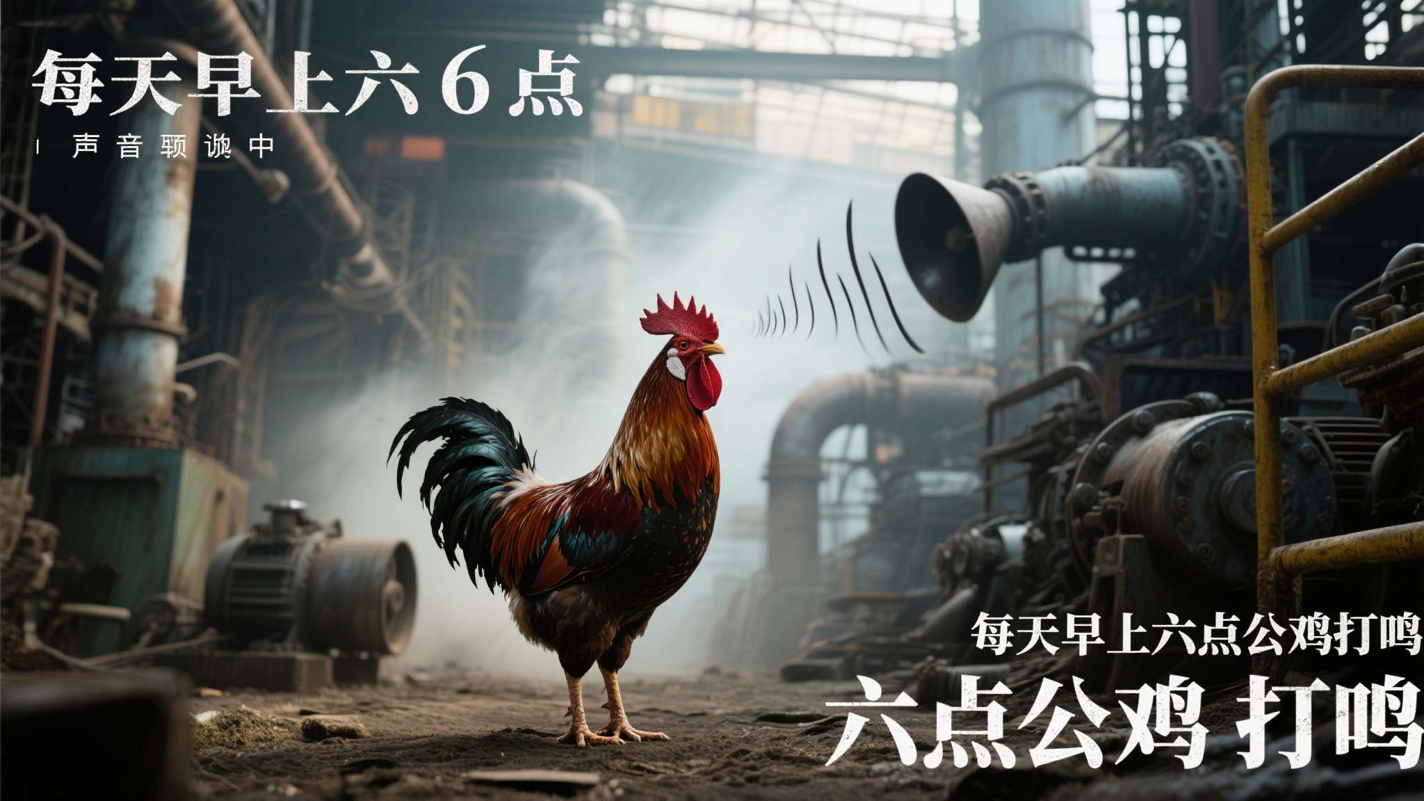 值得一提的是，"每天早上六点公鸡打鸣"这一意象，在影片的声音设计中同样有迹可循。